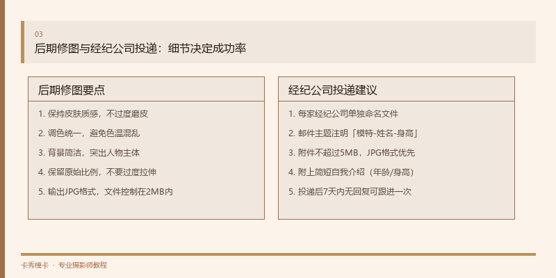 女模后期修图与经纪公司投递教程