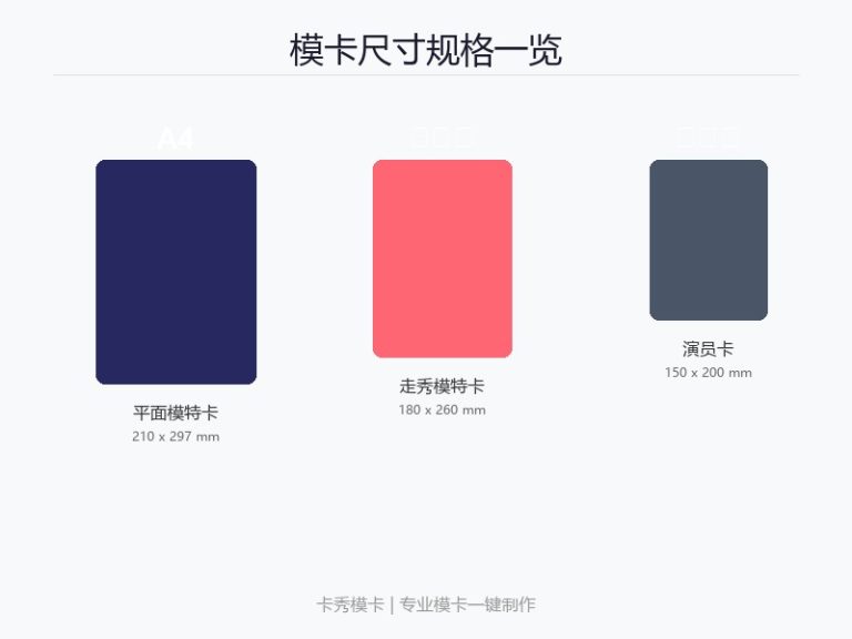 模卡尺寸多大合适？平面、走秀、演员三种类型的标准规格全解析
