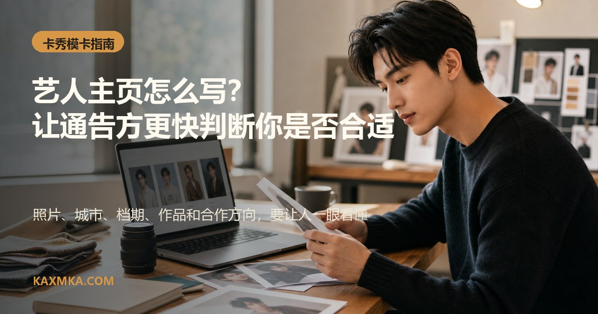 艺人主页怎么写才能让通告方快速判断是否合适