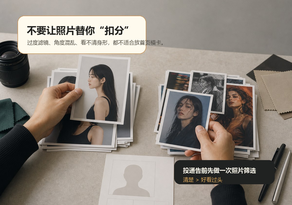 模卡照片怎么选?新人先准备这6张就够了插图2 模卡照片不要过度滤镜或看不清身形