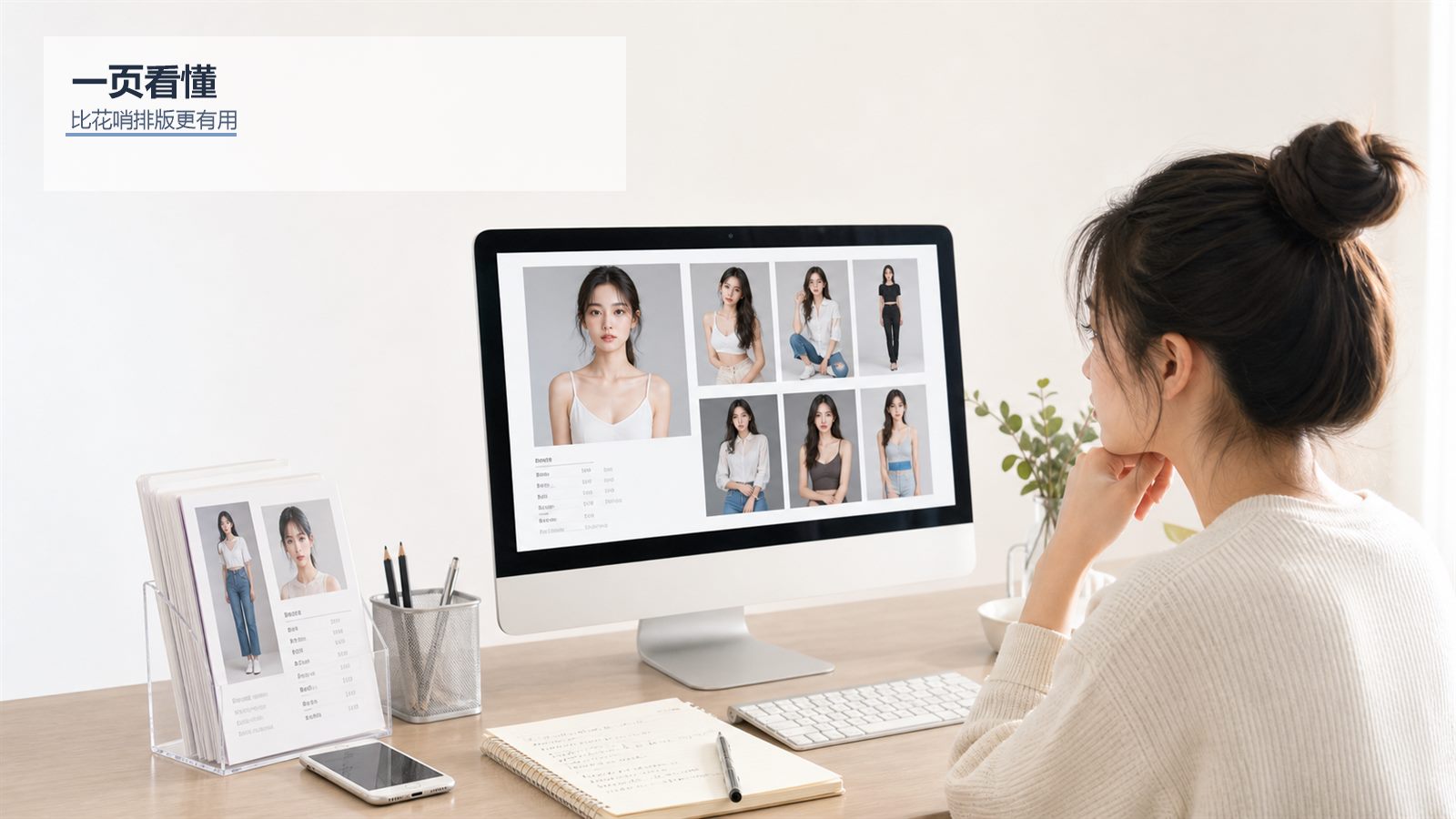 模卡制作要准备什么?新人第一次做模卡先看这 6 项插图2 电脑上展示清晰模卡版面与整理好的个人资料入口