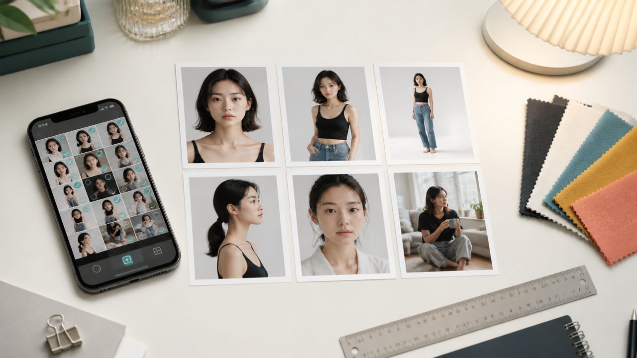 手机照片能不能做模卡?清晰度、背景、修图和通告投递判断插图1 从手机相册筛选头像半身和全身照片